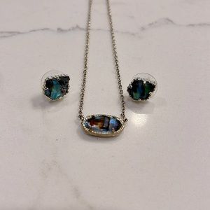 Kendra Scott Abalone Shell jewelry set